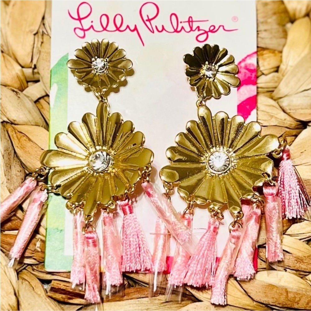Lilly Pulitzer Earrings with Tassels Pink